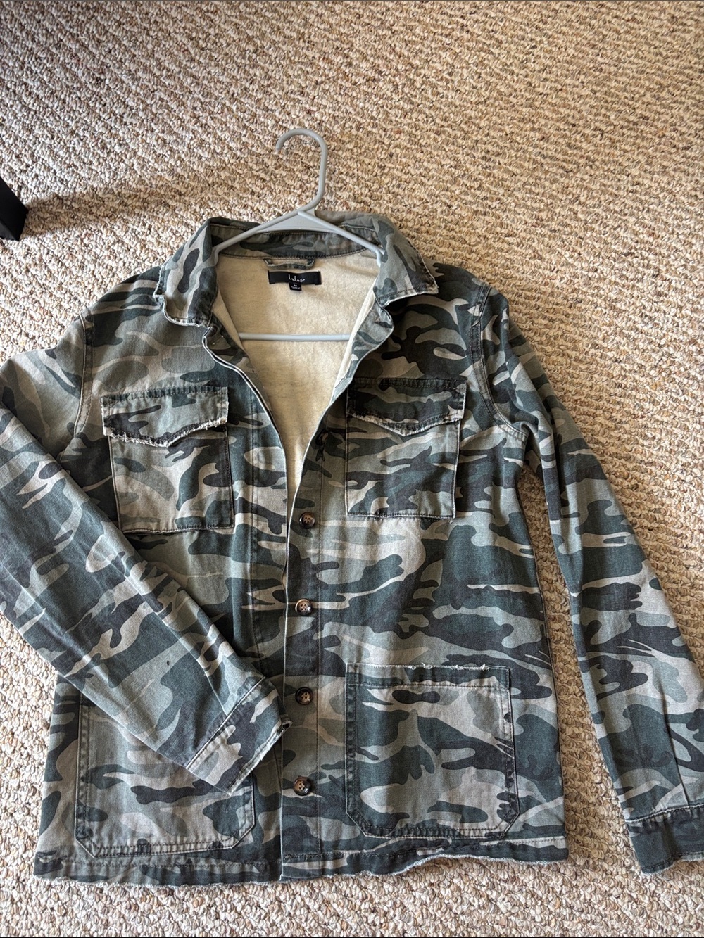 Lulu's Men's Olive & Gray Camo Military Field Jacket